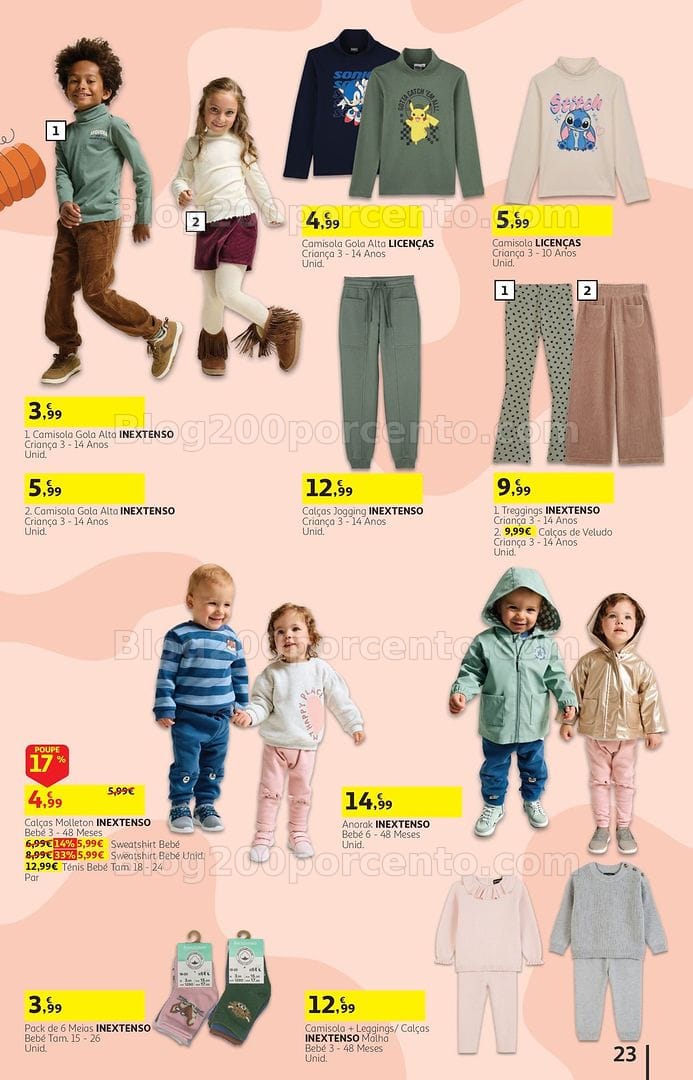 Antevisão Folheto AUCHAN Tudo de 1 a 10 euros - 7 a 20 outubro
