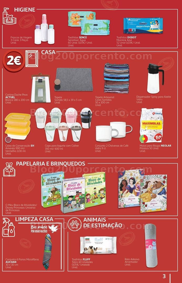 Antevisão Folheto AUCHAN Tudo de 1 a 10 euros - 7 a 20 outubro