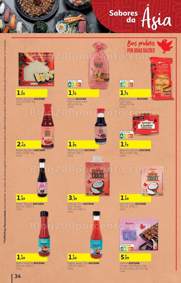 Antevisão Folheto AUCHAN Tudo de 1 a 10 euros - 7 a 20 outubro