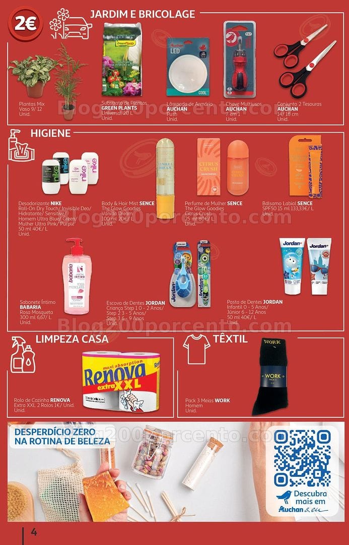 Antevisão Folheto AUCHAN Tudo de 1 a 10 euros - 7 a 20 outubro