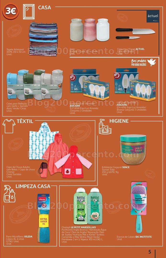 Antevisão Folheto AUCHAN Tudo de 1 a 10 euros - 7 a 20 outubro