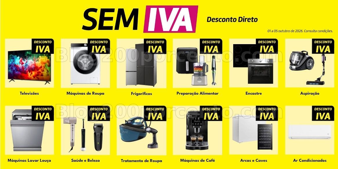 ALERTA - Oferta do valor do Iva RADIO POPULAR Promoções de 1 a 5 outubro