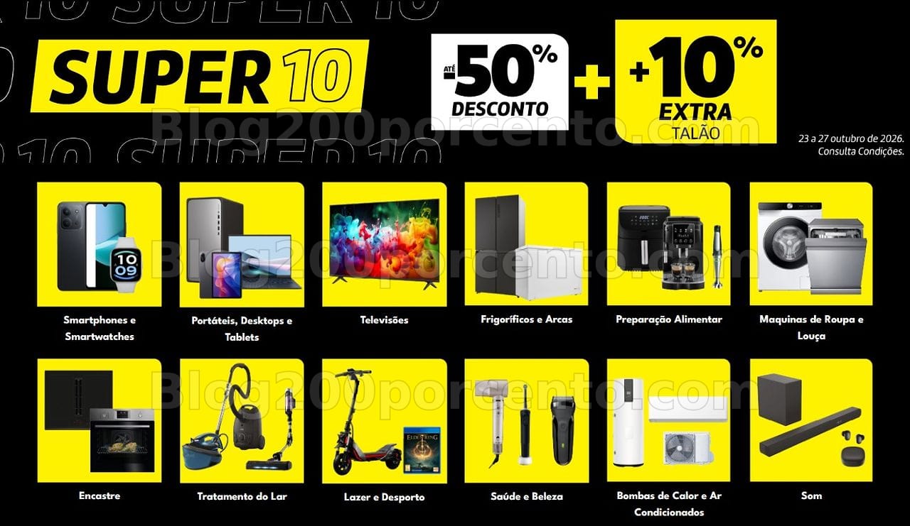 ALERTA - Super 10 RADIO POPULAR 10% de desconto extra até 27 outubro