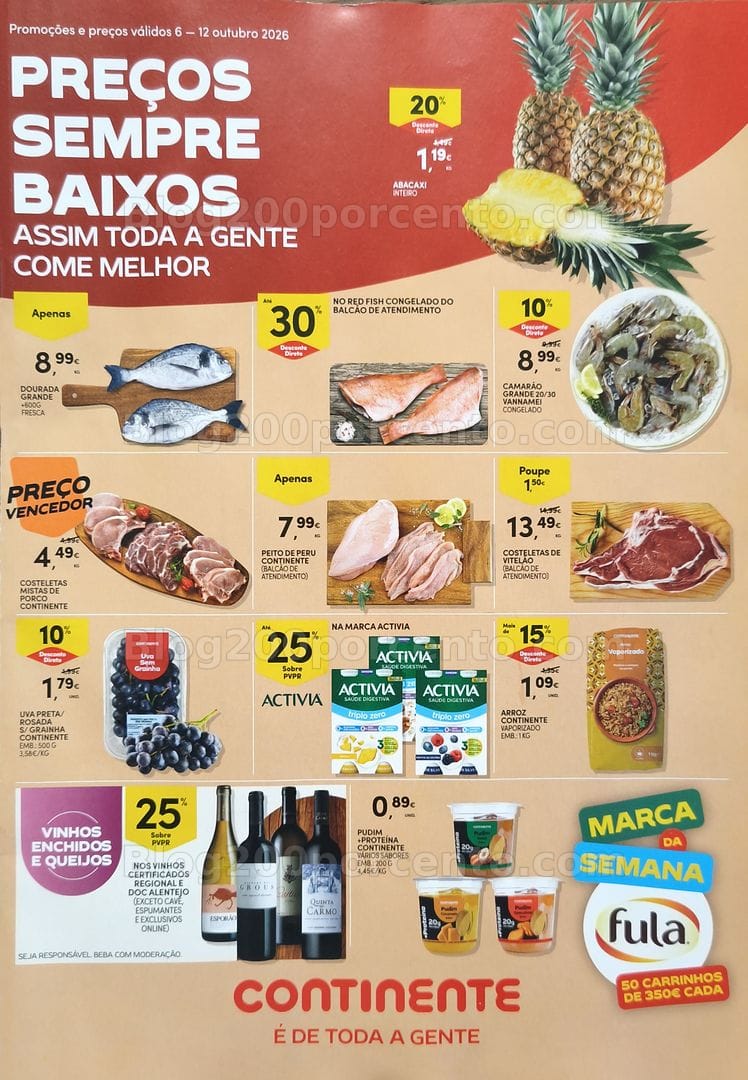 Antevisão Folheto CONTINENTE Promoções de 6 a 12 outubro