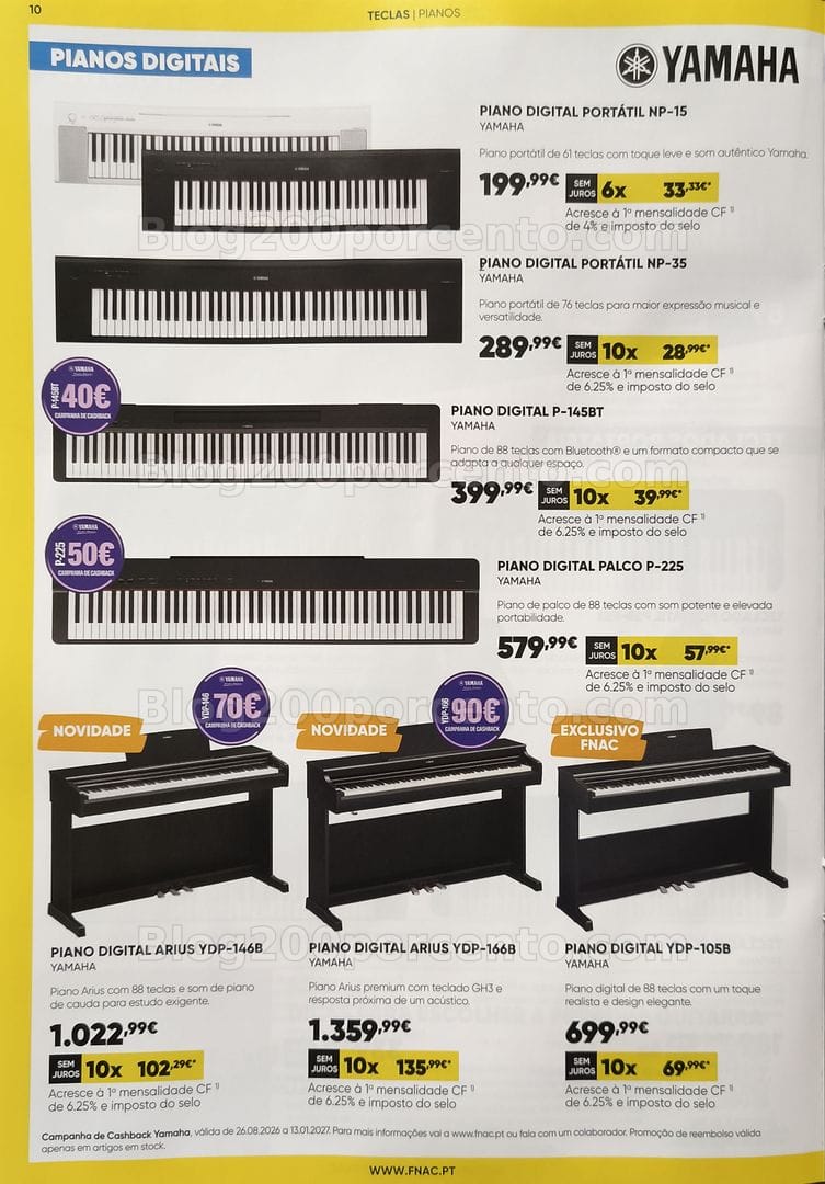 Antevisão Folheto FNAC Especial Instrumentos Musicais Promoções até 31 dezembro