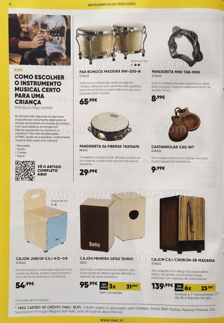 Antevisão Folheto FNAC Especial Instrumentos Musicais Promoções até 31 dezembro