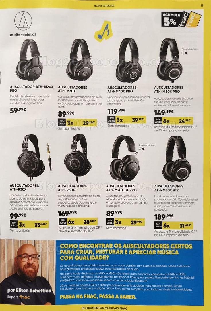 Antevisão Folheto FNAC Especial Instrumentos Musicais Promoções até 31 dezembro