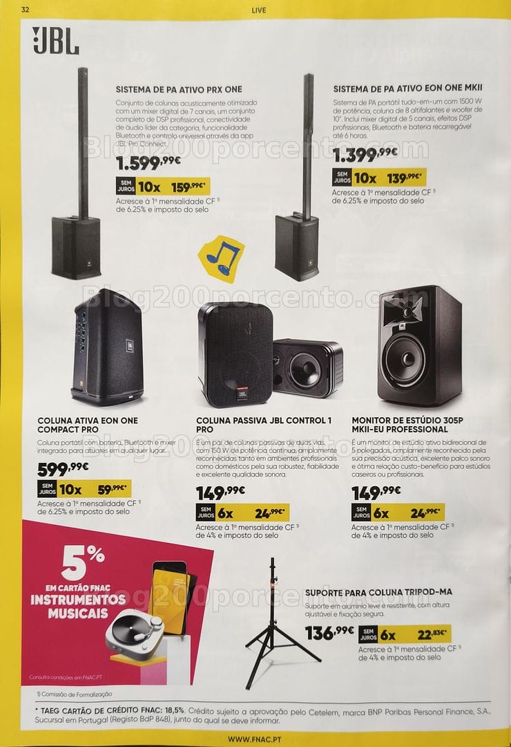 Antevisão Folheto FNAC Especial Instrumentos Musicais Promoções até 31 dezembro