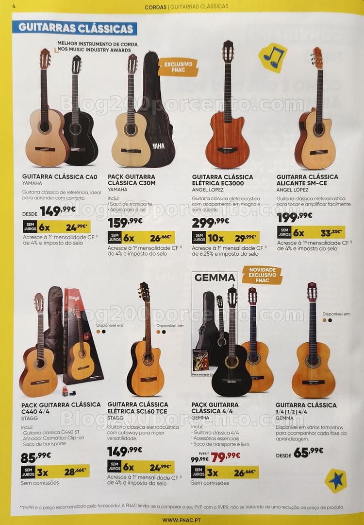 Antevisão Folheto FNAC Especial Instrumentos Musicais Promoções até 31 dezembro