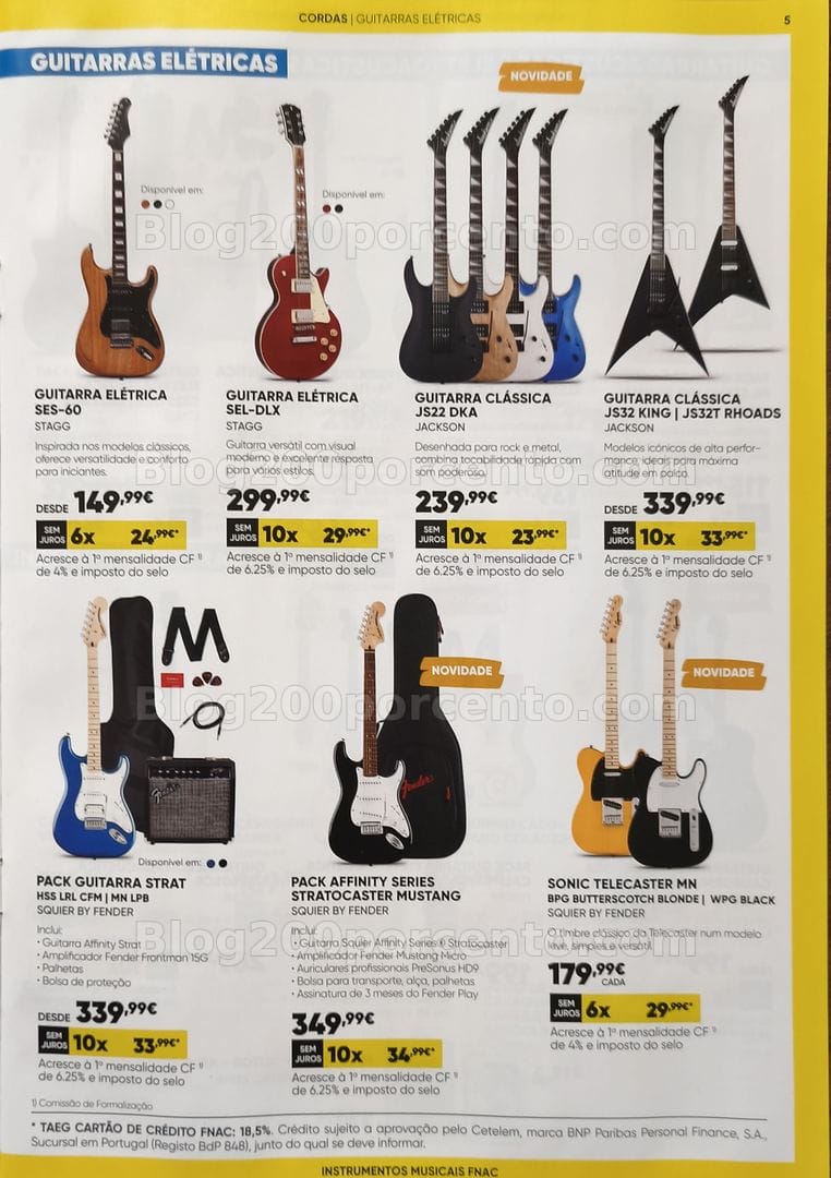 Antevisão Folheto FNAC Especial Instrumentos Musicais Promoções até 31 dezembro