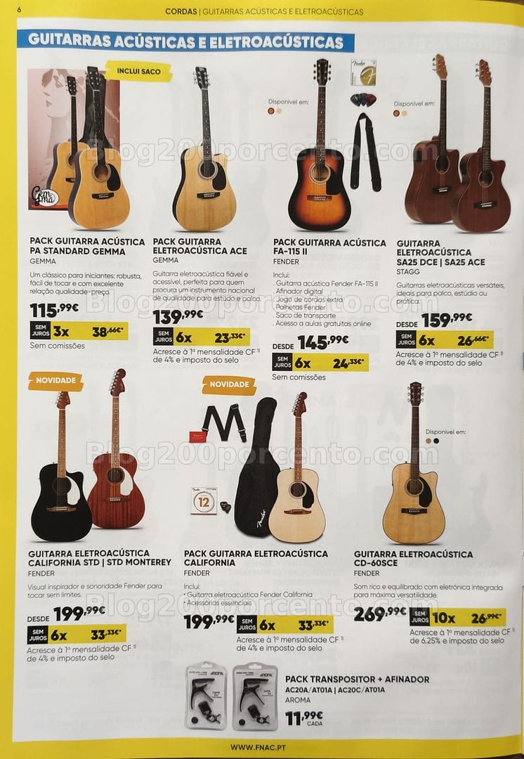 Antevisão Folheto FNAC Especial Instrumentos Musicais Promoções até 31 dezembro