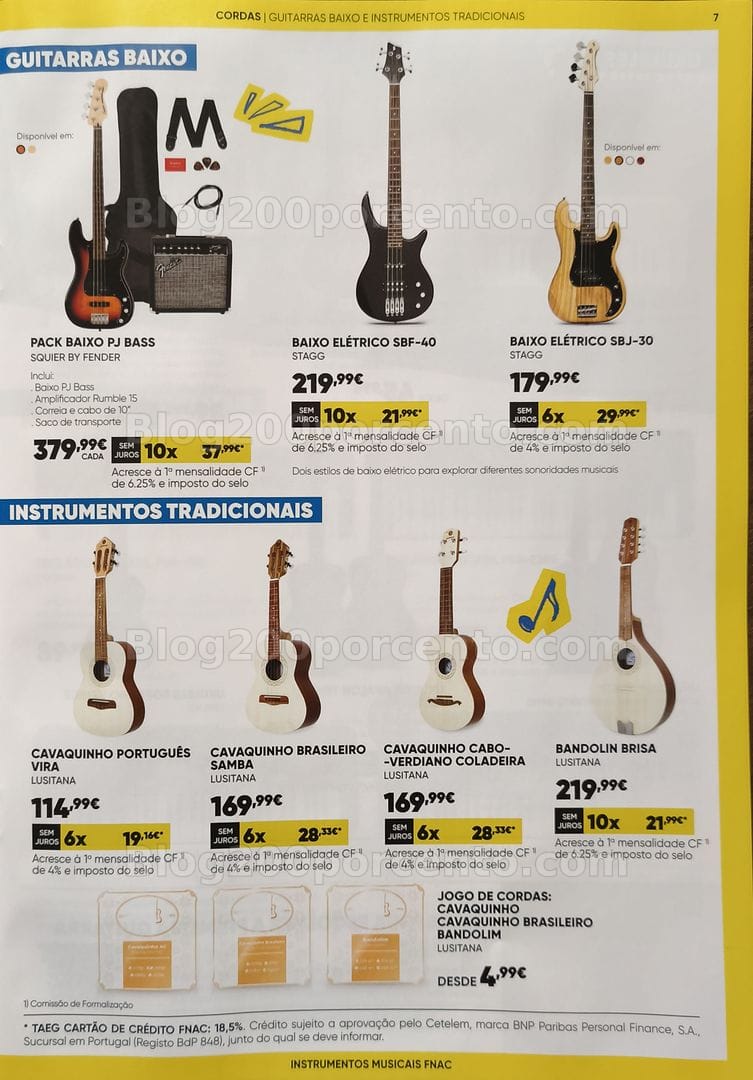 Antevisão Folheto FNAC Especial Instrumentos Musicais Promoções até 31 dezembro