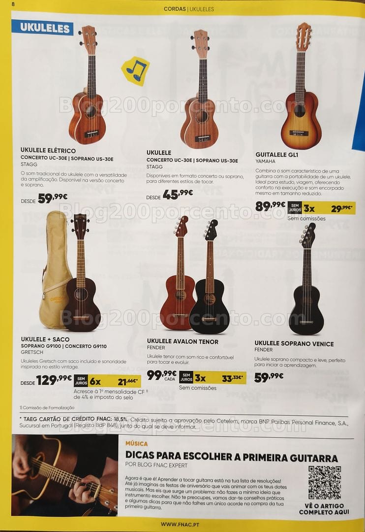 Antevisão Folheto FNAC Especial Instrumentos Musicais Promoções até 31 dezembro