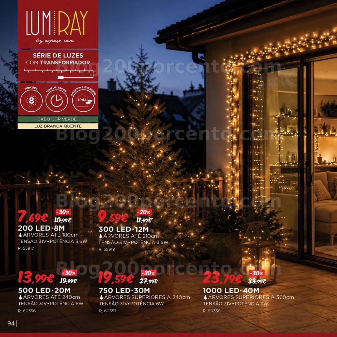 Antevisão Folheto ESPAÇO CASA Iluminação de Natal Promoções até 31 dezembro