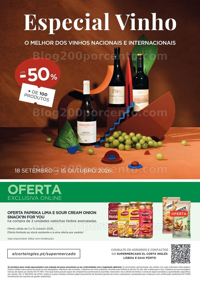 Antevisão Folheto EL CORTE INGLÉS Promoções de 2 a 15 outubro