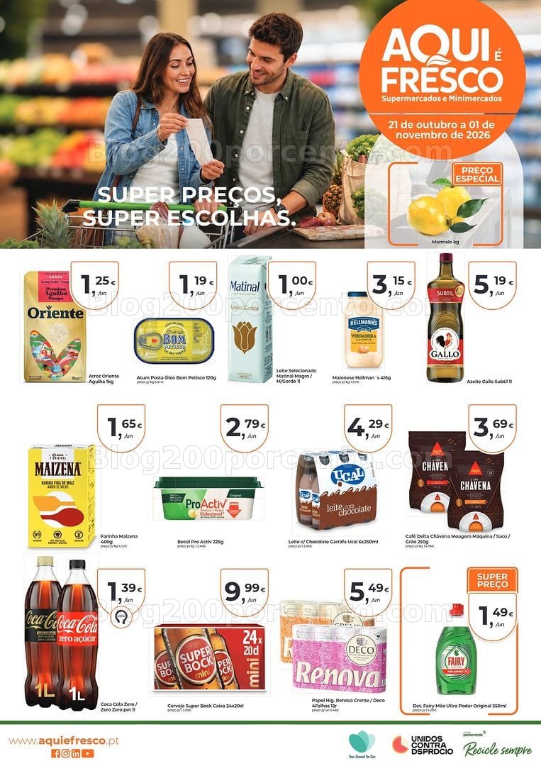 Antevisão Folheto AQUI É FRESCO Promoções de 21 outubro a 1 novembro