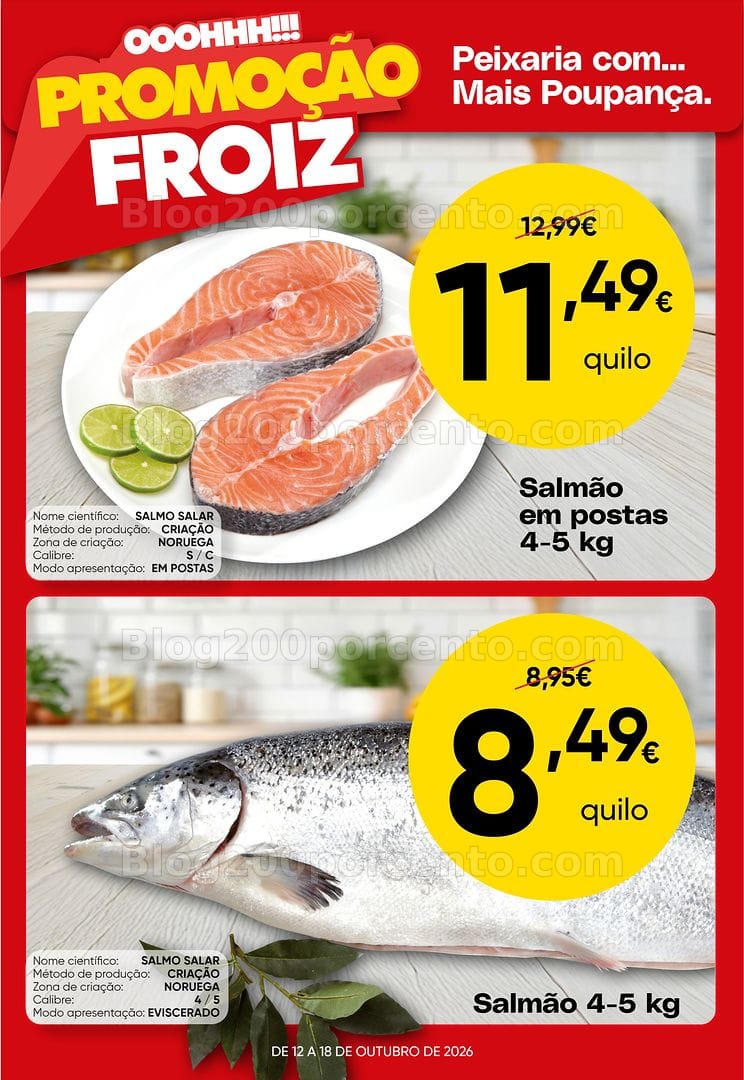 Antevisão Folheto FROIZ Promoções de 12 a 18 outubro