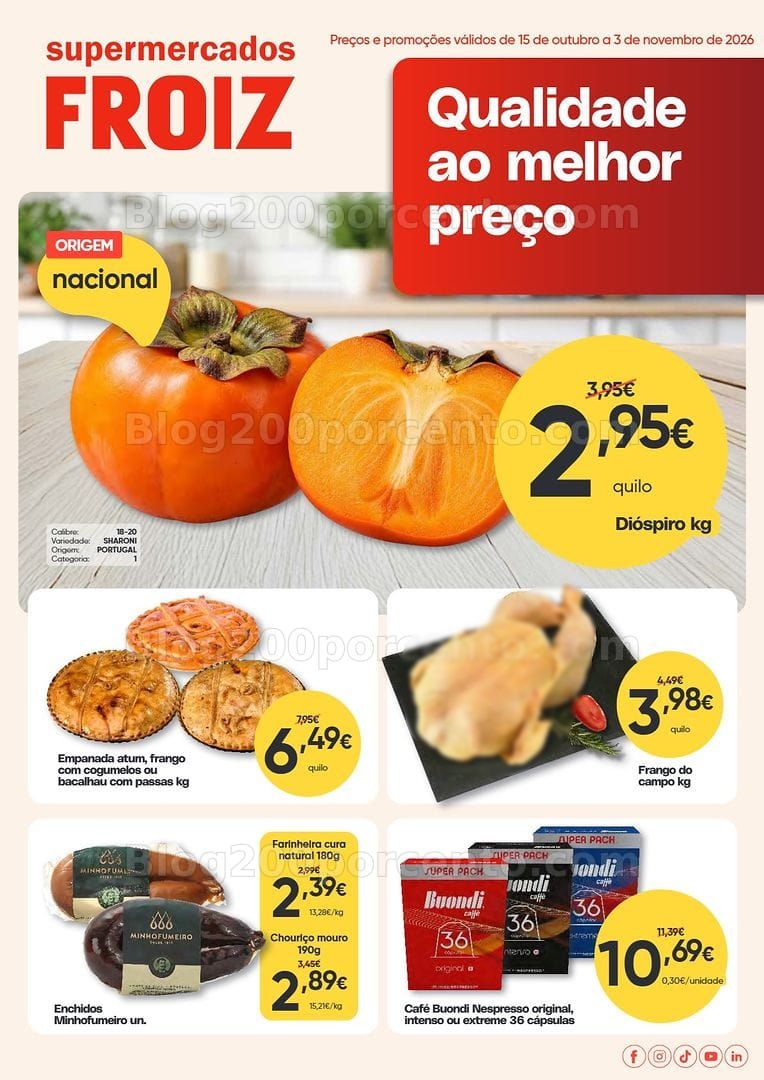 Antevisão Folheto FROIZ Promoções de 15 outubro a 3 novembro