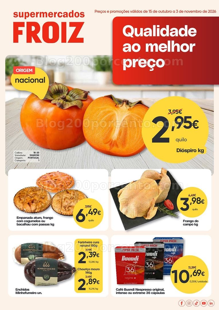 Antevisão Folheto FROIZ Promoções de 15 outubro a 3 novembro