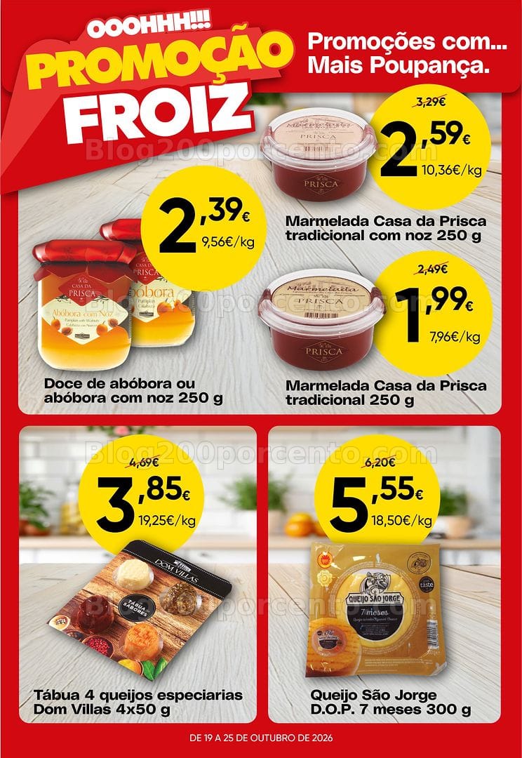 Antevisão Folheto FROIZ Promoções de 19 a 25 outubro