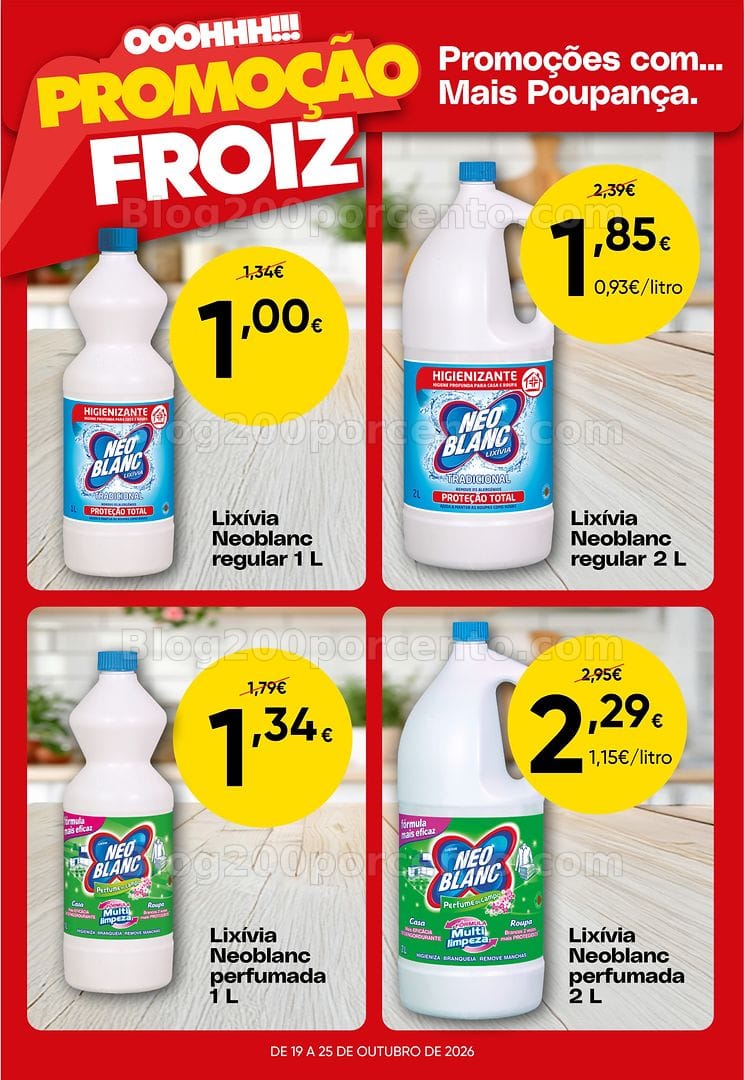 Antevisão Folheto FROIZ Promoções de 19 a 25 outubro