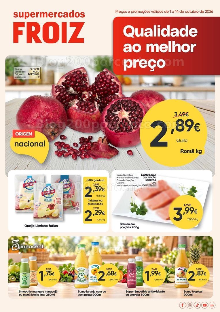 Antevisão Folheto FROIZ Promoções de 1 a 14 outubro