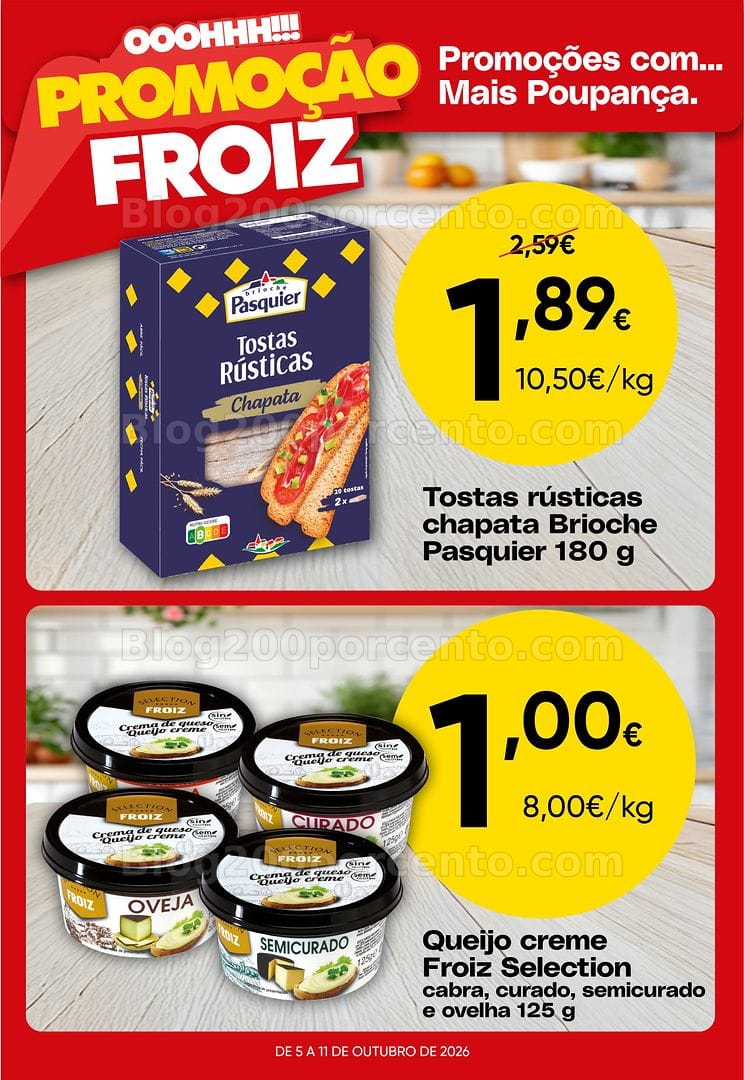 Antevisão Folheto FROIZ Promoções de 5 a 11 outubro