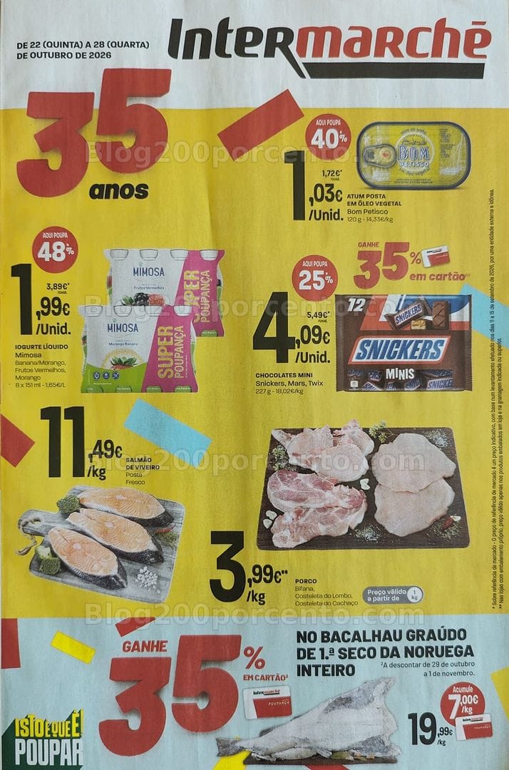 Antevisão Folheto INTERMARCHÉ Aniversário Promoções de 22 a 28 outubro