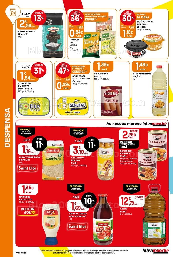 Antevisão Folheto INTERMARCHÉ Contact Promoções de 22 a 28 outubro