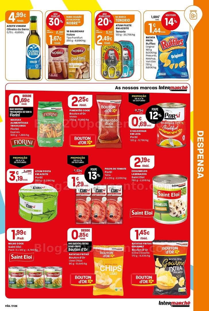 Antevisão Folheto INTERMARCHÉ Contact Promoções de 8 a 14 outubro