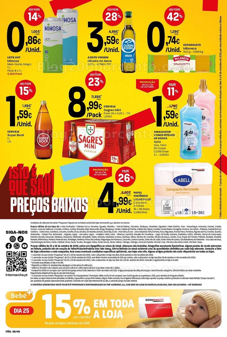 Antevisão Folheto INTERMARCHÉ Super Promoções de 22 a 28 outubro
