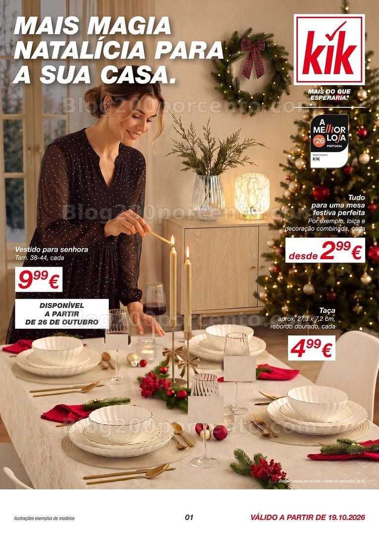 Antevisão Folheto KIK Decoração e Ofertas de Natal Promoções a partir de 19 outubro