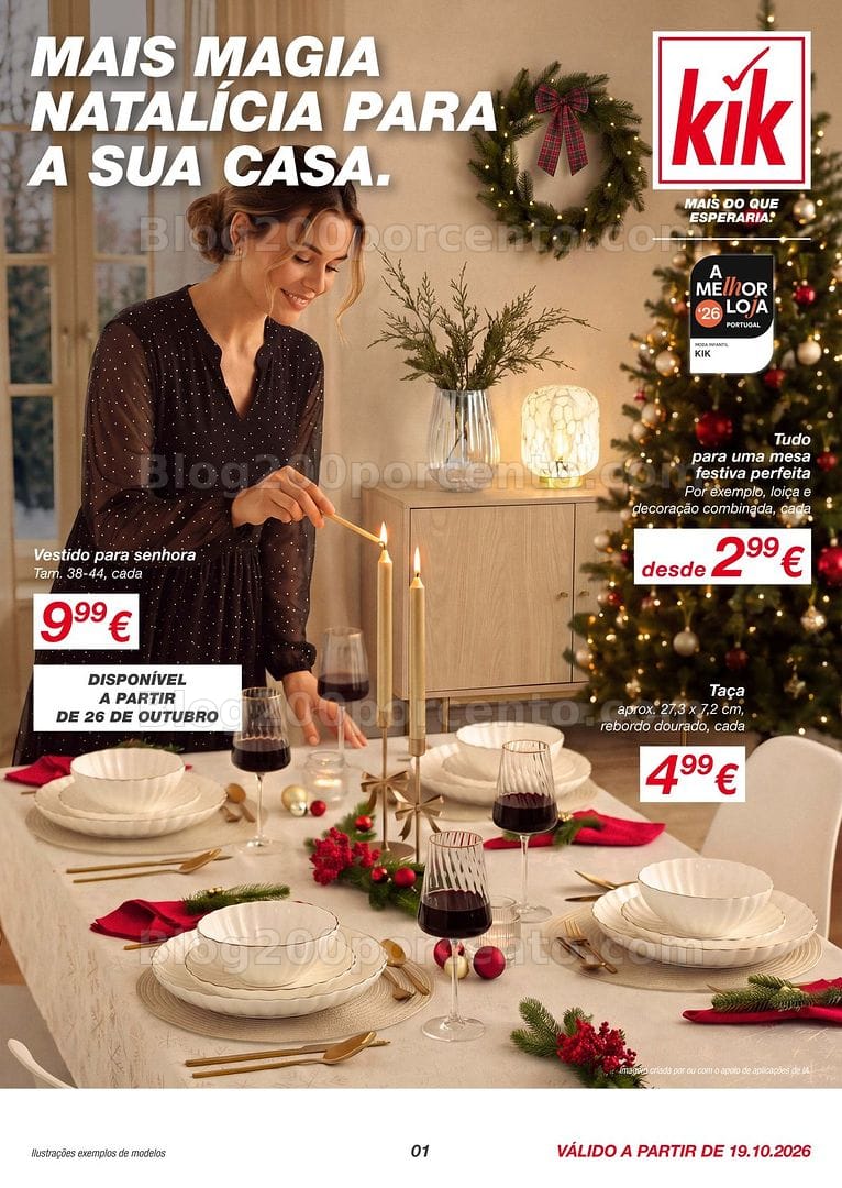 Antevisão Folheto KIK Decoração e Ofertas de Natal Promoções a partir de 19 outubro