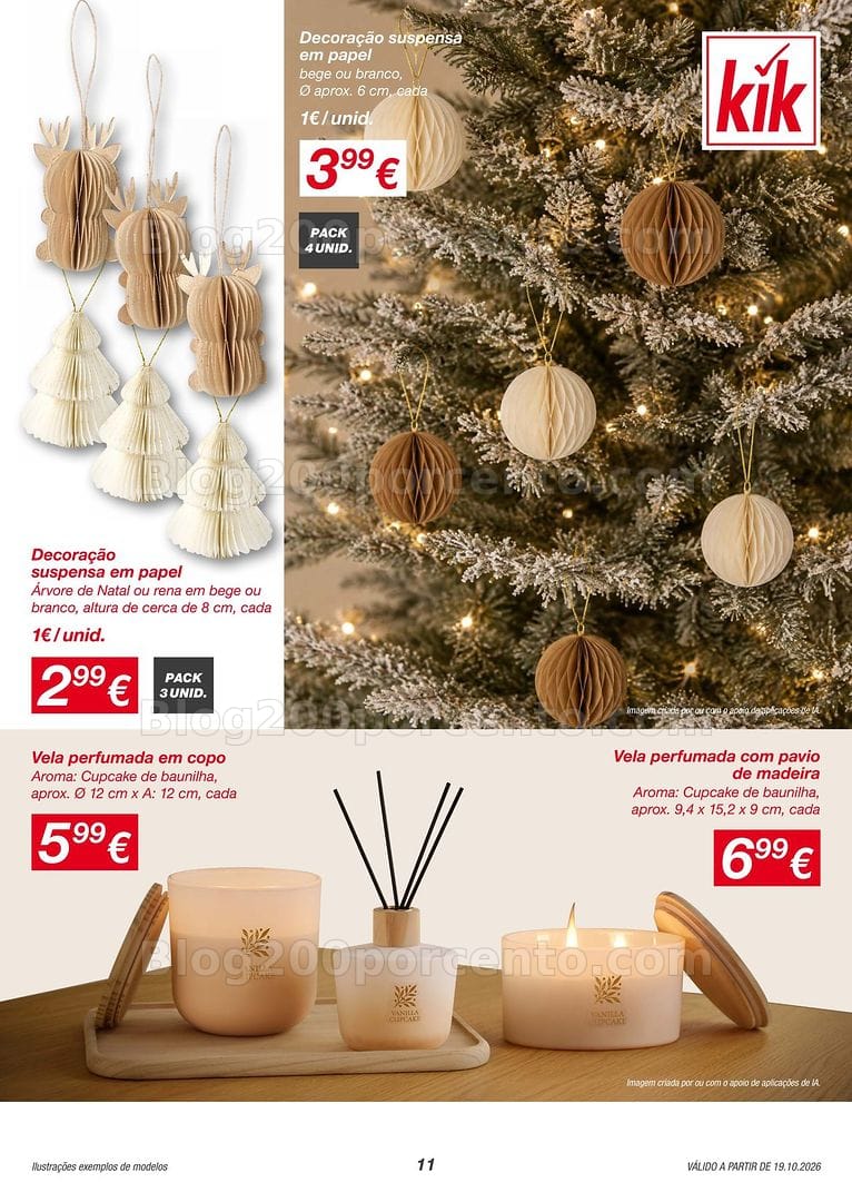 Antevisão Folheto KIK Decoração e Ofertas de Natal Promoções a partir de 19 outubro