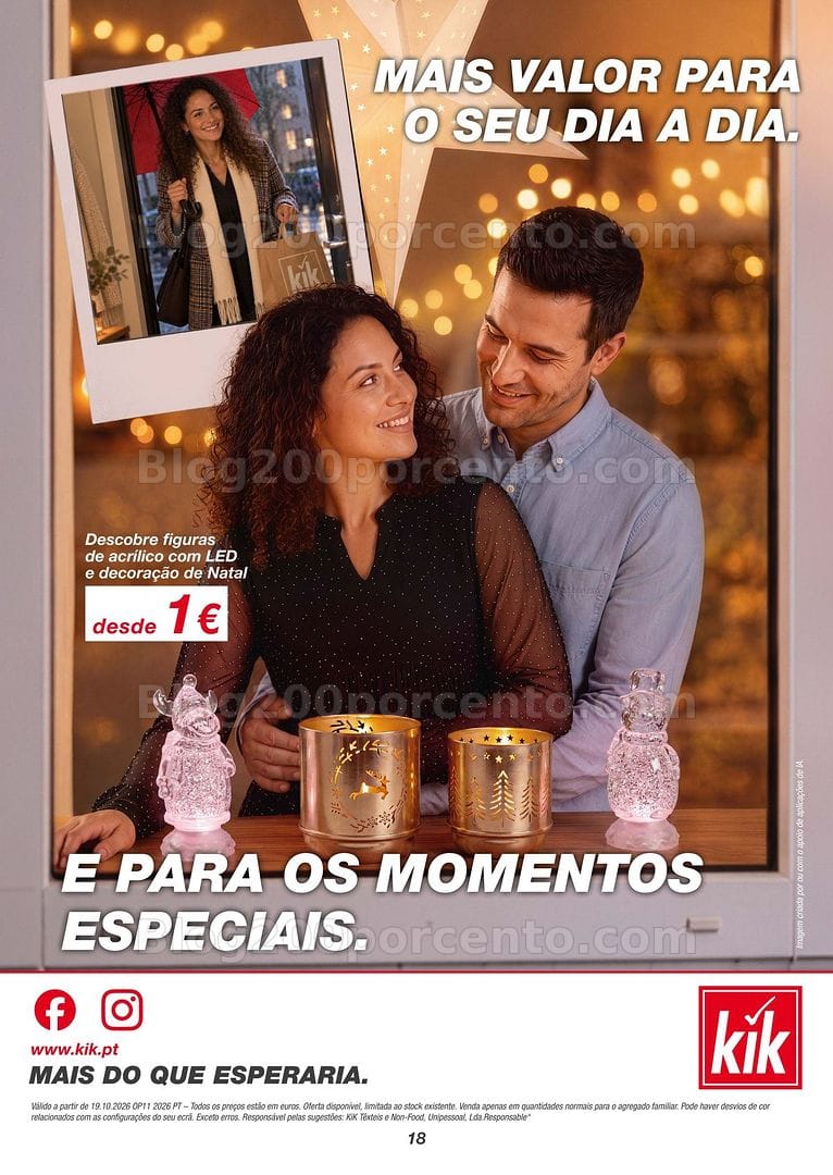 Antevisão Folheto KIK Decoração e Ofertas de Natal Promoções a partir de 19 outubro