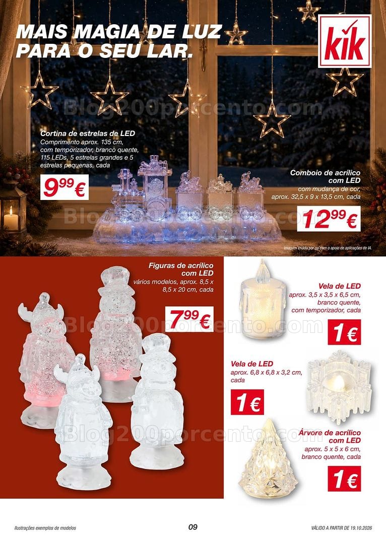 Antevisão Folheto KIK Decoração e Ofertas de Natal Promoções a partir de 19 outubro