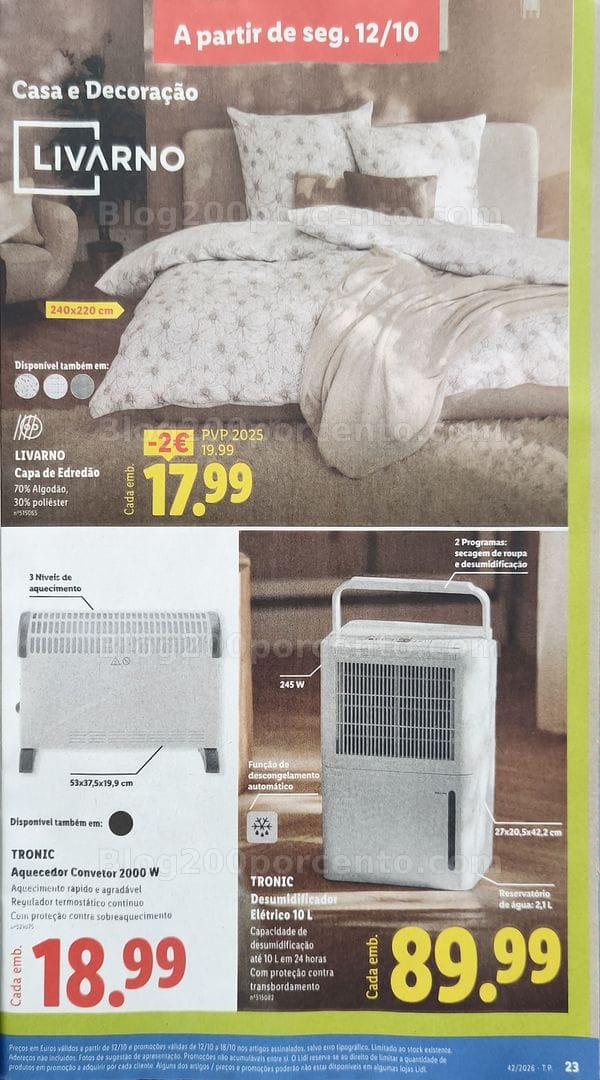 Antevisão Folheto LIDL Promoções de 12 a 18 outubro