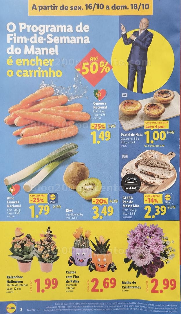 Antevisão Folheto LIDL Promoções Fim de Semana - 16 a 18 outubro