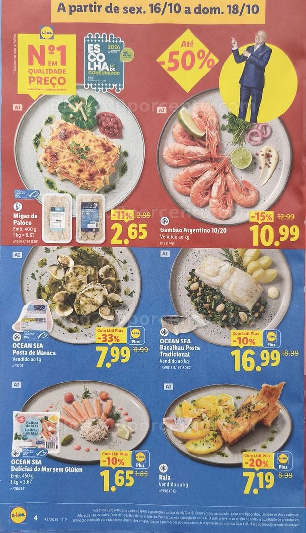 Antevisão Folheto LIDL Promoções Fim de Semana - 16 a 18 outubro