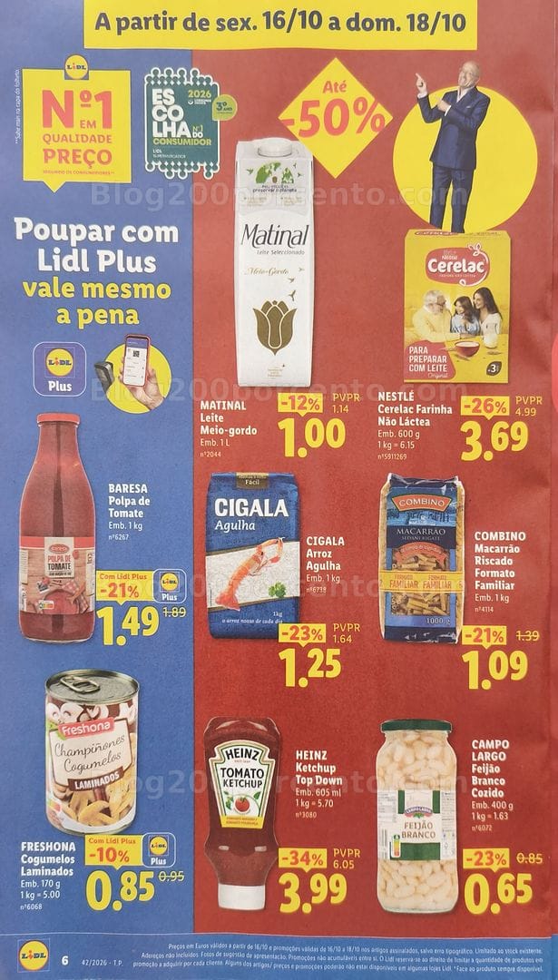 Antevisão Folheto LIDL Promoções Fim de Semana - 16 a 18 outubro