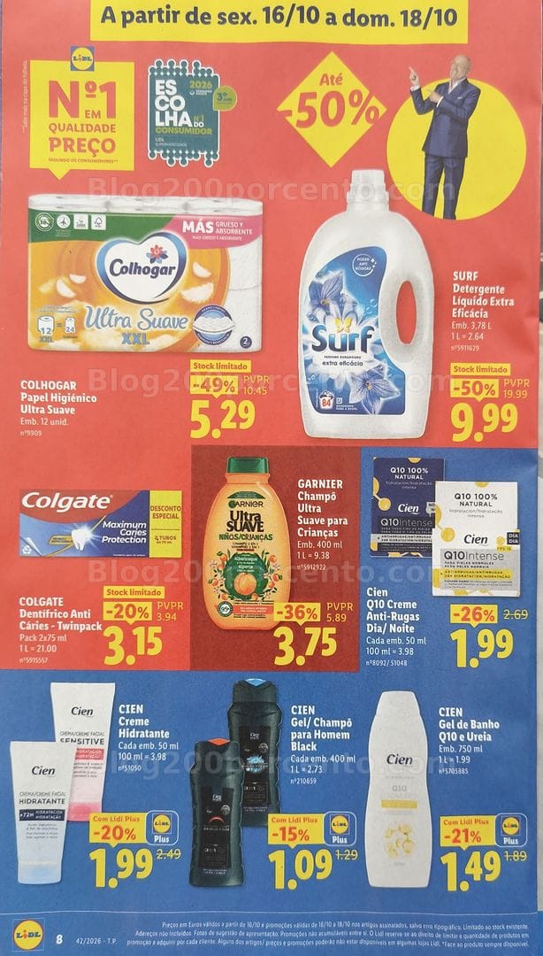Antevisão Folheto LIDL Promoções Fim de Semana - 16 a 18 outubro