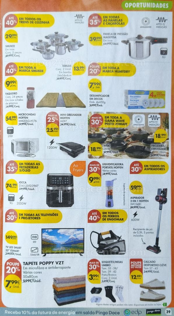 Antevisão Folheto PINGO DOCE Bazar Oportunidades Promoções de 6 a 12 outubro