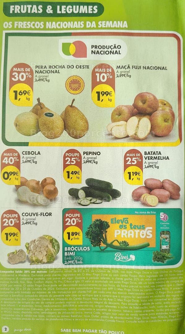 Antevisão Folheto PINGO DOCE Promoções de 20 a 26 outubro
