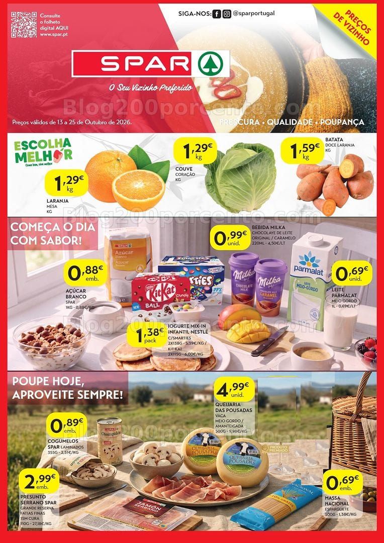 Antevisão Folheto SPAR Promoções de 13 a 25 outubro