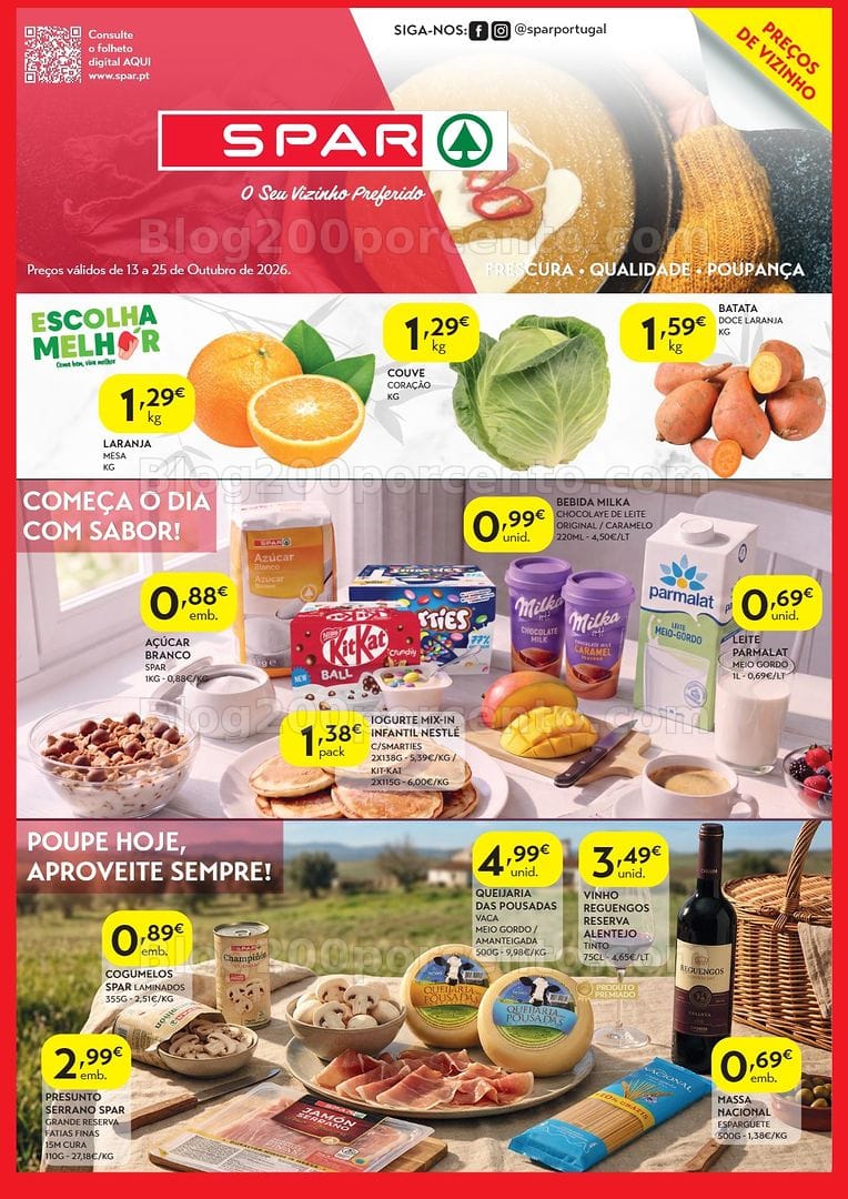 Antevisão Folheto SPAR Promoções de 13 a 25 outubro