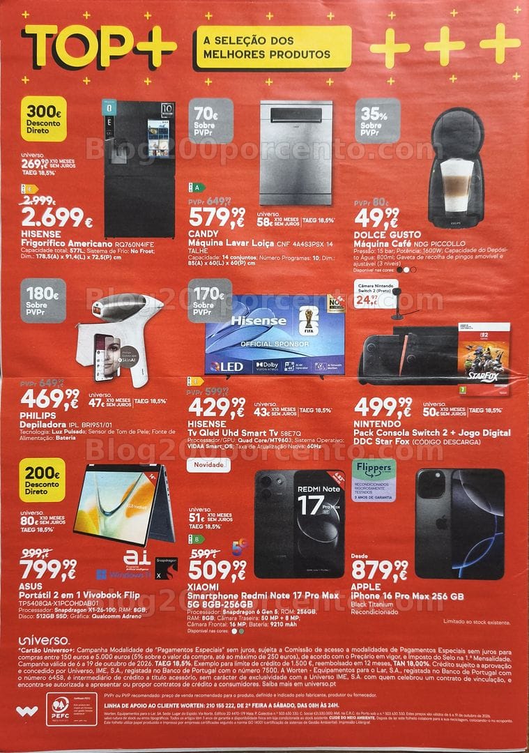 Antevisão Folheto WORTEN Promoções até 19 outubro