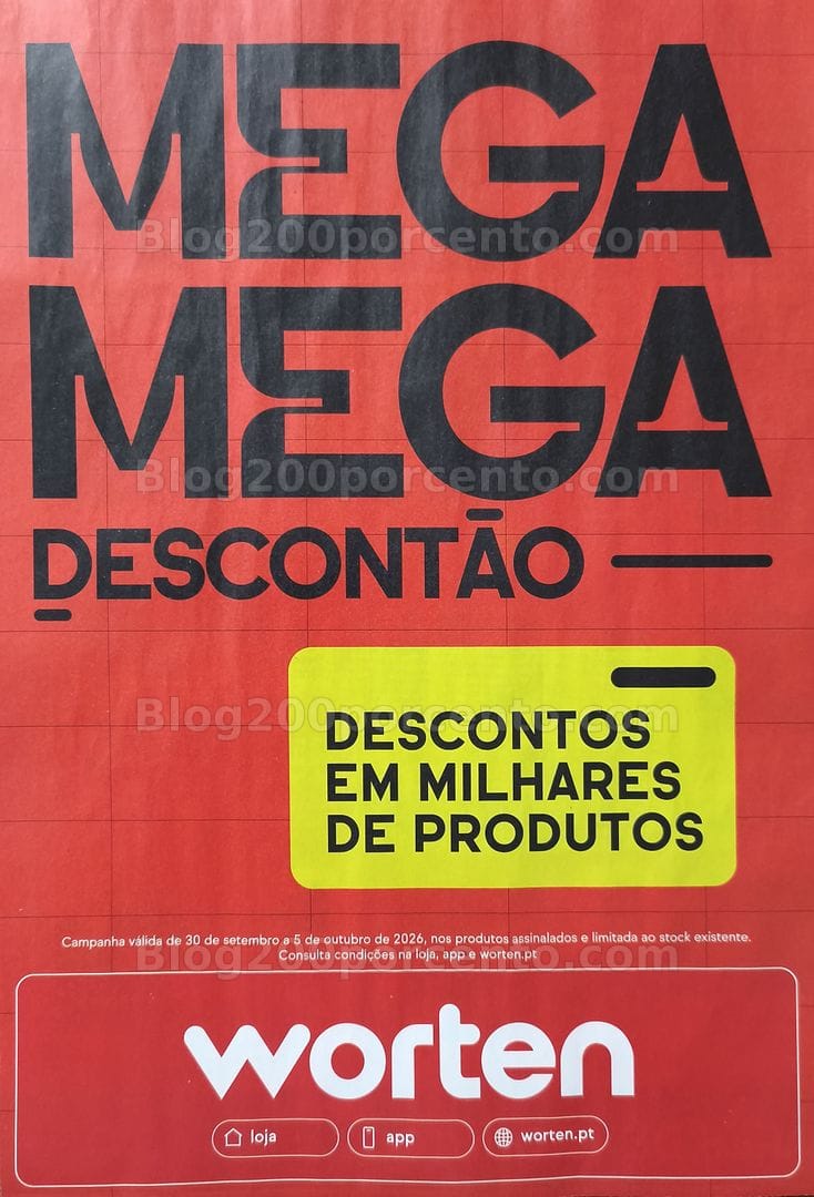Antevisão Folheto WORTEN Mega Descontão Promoções até 5 outubro