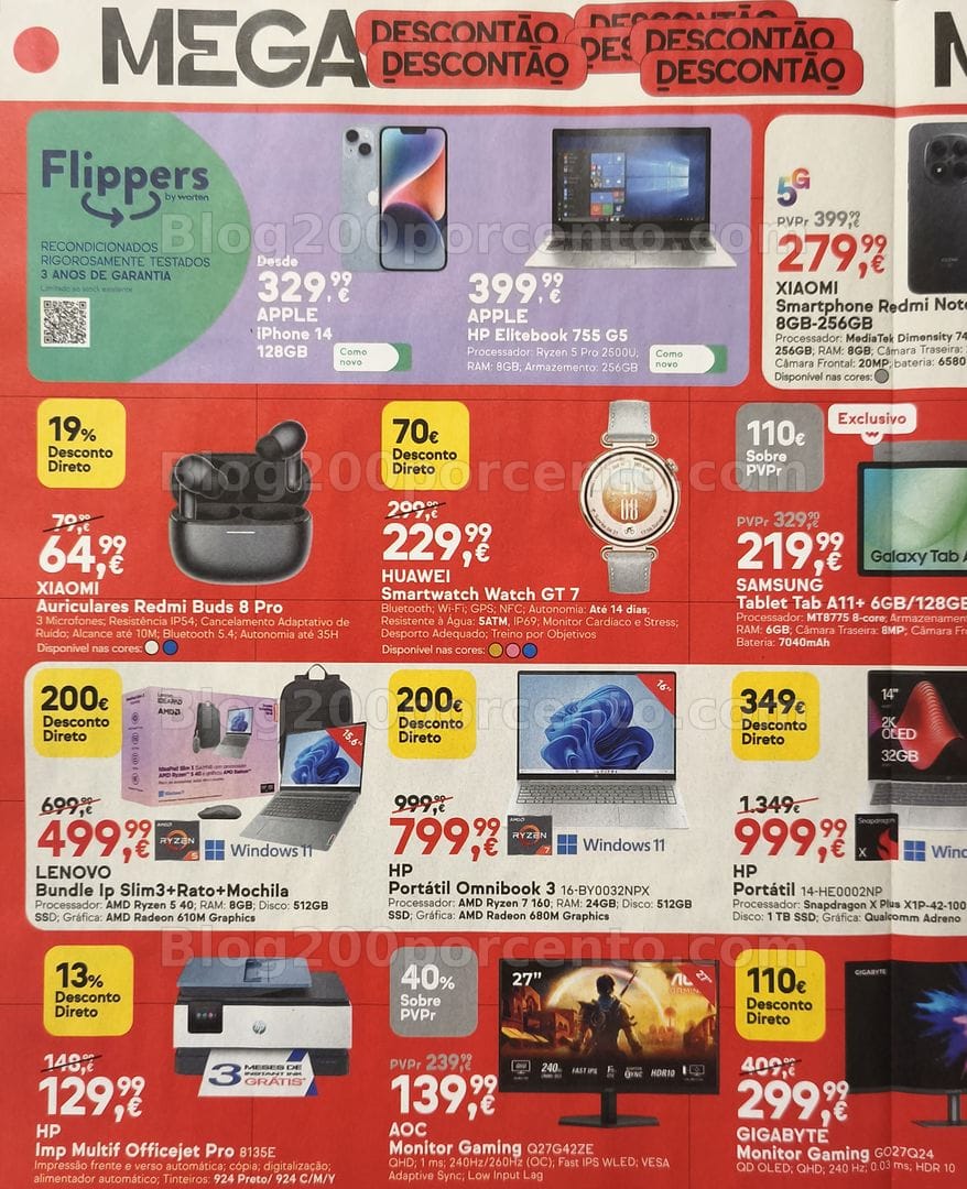 Antevisão Folheto WORTEN Mega Descontão Promoções até 5 outubro