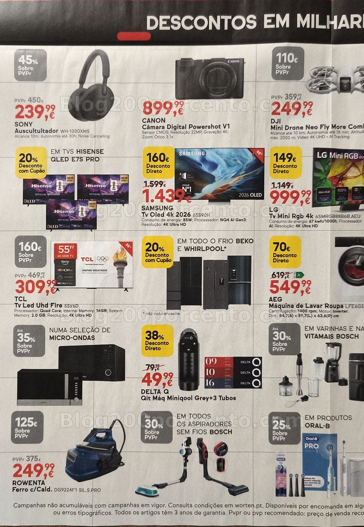 Antevisão Folheto WORTEN Mega Descontão Promoções até 5 outubro