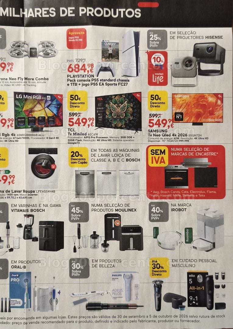 Antevisão Folheto WORTEN Mega Descontão Promoções até 5 outubro